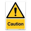 yellow caution sign