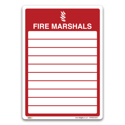 fire marshals sign