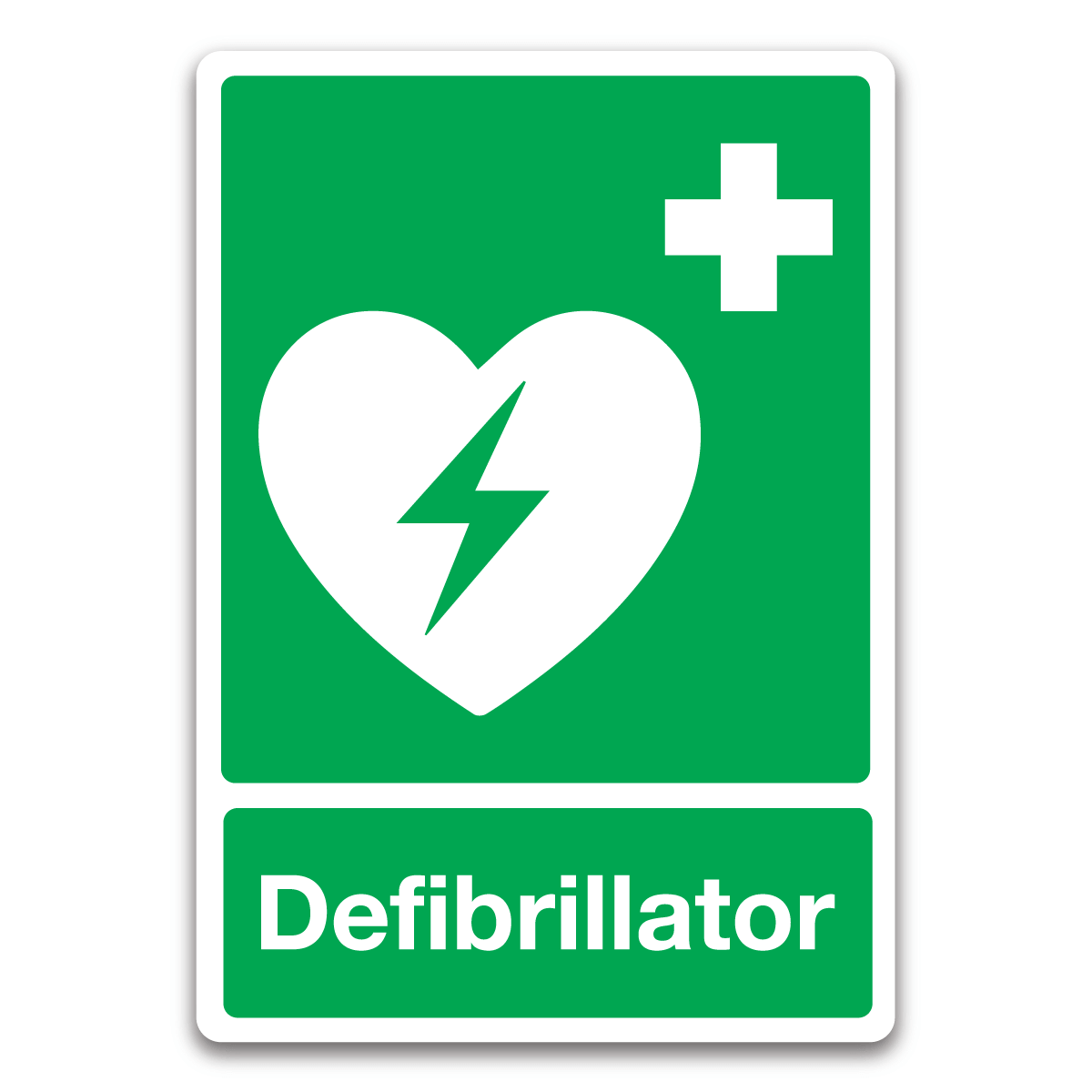 defibrillator-sign
