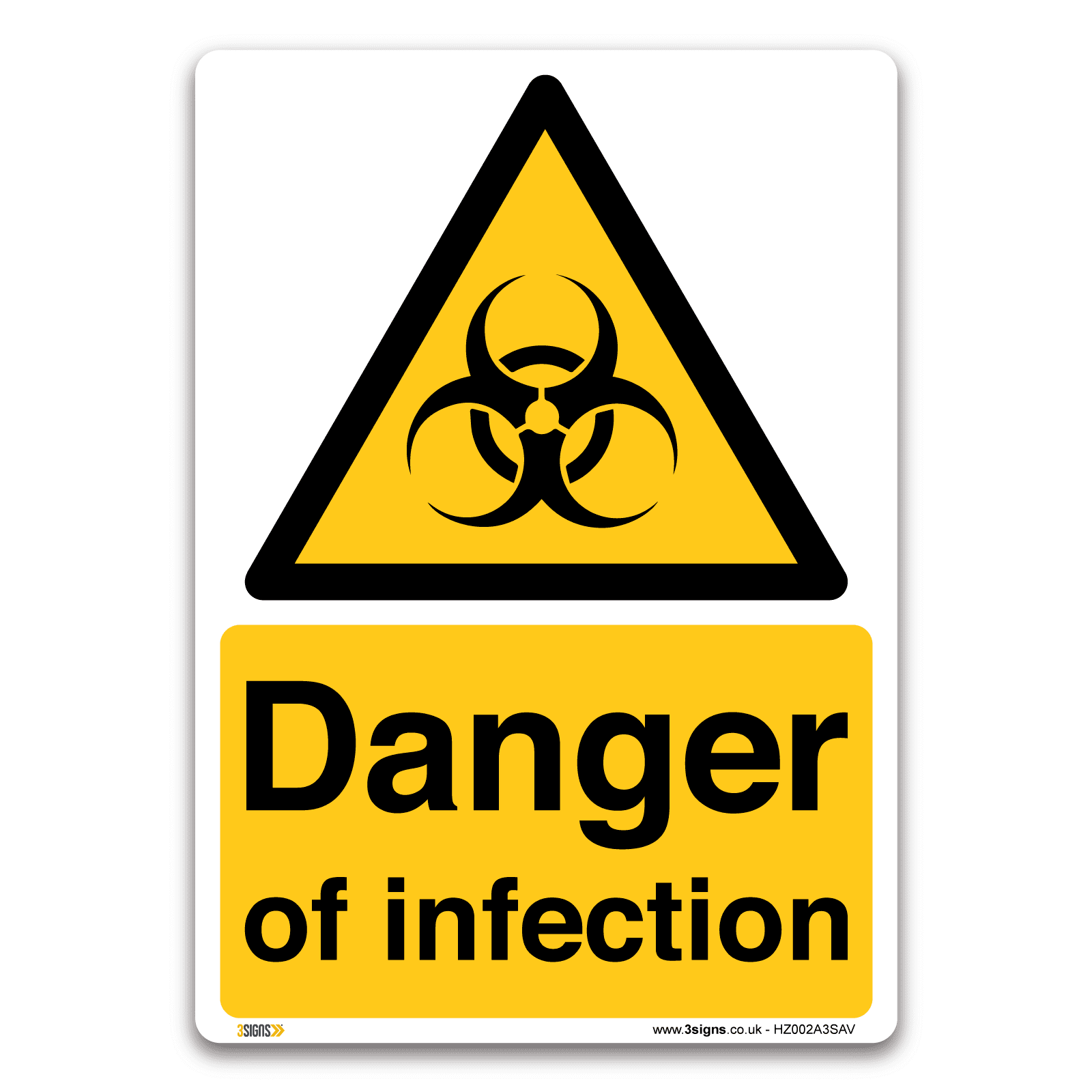 Danger of infection Safety sign 