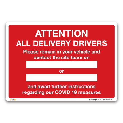 attention all delivery drivers sign