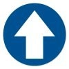 Arrow up floor sign