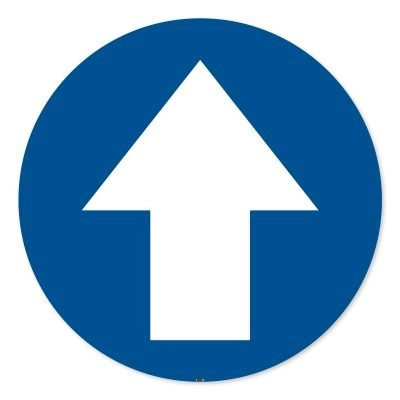 Arrow up floor sign