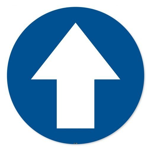 Arrow up floor sign
