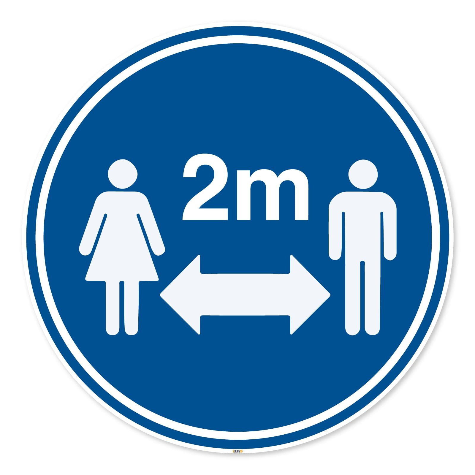 Social Distancing 2 Meters Floor Safety Markers Anti Slip Vinyl Sticker Safety Signs 3 Signs 