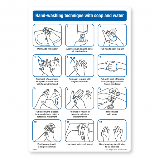 hand washing instructions poster