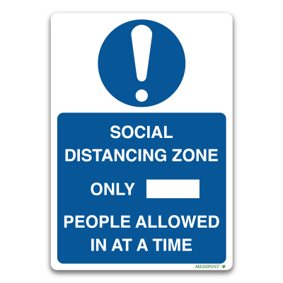 social distancing sign