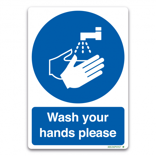 wash your hands please sign
