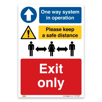 exit only sign