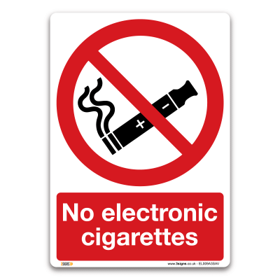 no electronic cigarettes sign