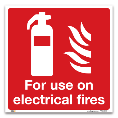fire extinguisher of electrical fires sign