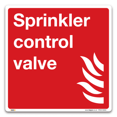 sprinkler control valve sign