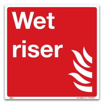 wet riser sign
