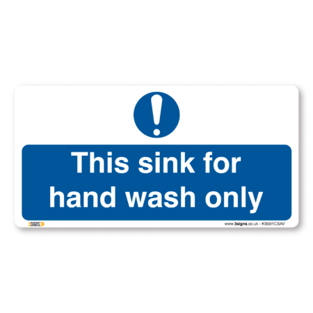 this sink for hand wash only sign