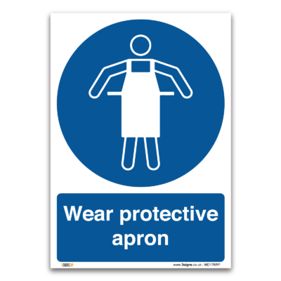 use protective apron sign