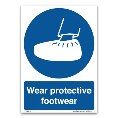 Wear protective footwear sign